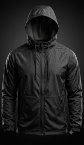 Rain jacket, windbreaker, Rain coats Black (Short-Fit)