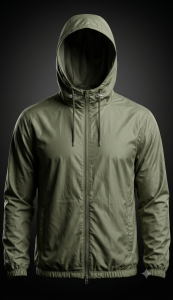 Rain jacket, windbreaker, Rain coats (Green), Short-fit